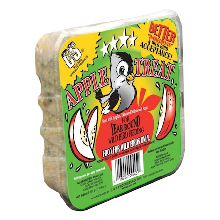 C&S Products C&S Products Apple Treat Assorted Species Beef Suet Wild Bird Food 11.75 oz 12545